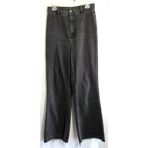 We The Free Black High Rise Wide Leg Jeans Size 31 EUC